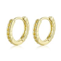 1 Pair Basic Retro Geometric Solid Color Plating Copper Alloy Brass 14K Gold Plated Ear Studs main image 6