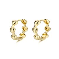 1 Pair Basic Retro Geometric Solid Color Plating Copper Alloy Brass 14K Gold Plated Ear Studs sku image 7