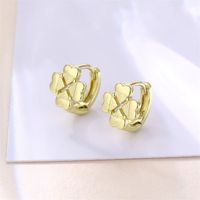1 Pair Basic Retro Heart Shape Bow Knot Plating Copper Alloy Brass 14K Gold Plated Ear Studs main image 6
