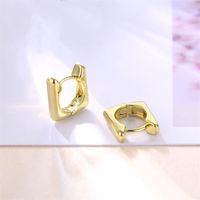 1 Pair Basic Retro Heart Shape Bow Knot Plating Copper Alloy Brass 14K Gold Plated Ear Studs sku image 15