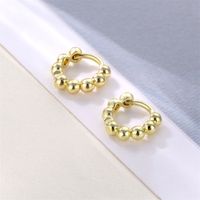 1 Pair Basic Retro Heart Shape Bow Knot Plating Copper Alloy Brass 14K Gold Plated Ear Studs main image 5