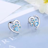 1 Pair Simple Style Animal Plating Inlay Copper Zircon Ear Studs main image 4