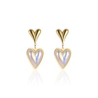 1 Pair Vintage Style Heart Shape Plating 304 Stainless Steel Drop Earrings main image 6