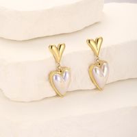 1 Pair Vintage Style Heart Shape Plating 304 Stainless Steel Drop Earrings main image 4