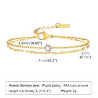 Simple Style Cross 304 Stainless Steel Gold Plated Bracelets In Bulk sku image 3