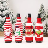 Christmas Cute Santa Claus Snowman Knit Daily Festival Bottle Cover main image 1