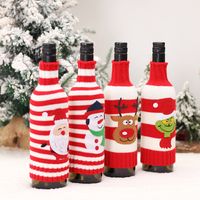Christmas Cute Santa Claus Snowman Knit Daily Festival Bottle Cover main image 4