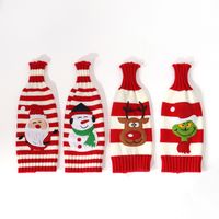Christmas Cute Santa Claus Snowman Knit Daily Festival Bottle Cover main image 5
