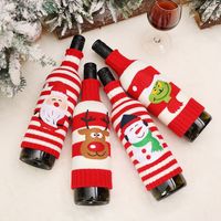 Christmas Cute Santa Claus Snowman Knit Daily Festival Bottle Cover main image 2