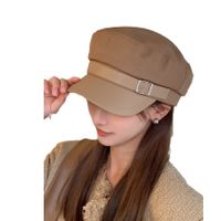 Women's Elegant Lady Solid Color Curved Eaves Military Hat main image 5