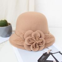 Women's Lady Solid Color Big Eaves Bucket Hat main image 5