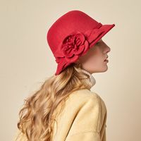Women's Lady Solid Color Big Eaves Bucket Hat main image 1
