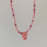Elegant Sweet Flower Artificial Crystal Women's Pendant Necklace main image 1