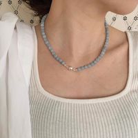 Elegant Lady Geometric Stone Sterling Silver Necklace main image 5