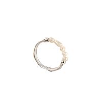 Simple Style Round Sterling Silver Beaded Rings main image 4