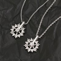 Streetwear Snowflake Alloy Titanium Steel Unisex Pendant Necklace main image 1