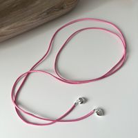 Basic Sweet Heart Shape Cotton Sterling Silver Necklace main image 4