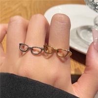 Modern Style Streetwear Glasses Copper Plating Open Rings main image 4