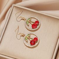 1 Pair Simple Style Cherry Alloy Ear Hook main image 2