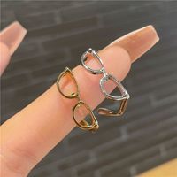Modern Style Streetwear Glasses Copper Plating Open Rings main image 3