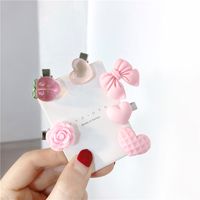 Sweet Heart Shape Plastic Resin Hair Clip main image 5