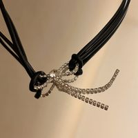 Vintage Style Bow Knot Alloy Copper Plating Necklace sku image 1