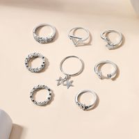 Simple Style Triangle Star Alloy Inlay Zircon Women's Rings main image 5