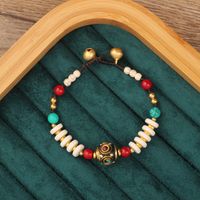 Retro Geometric Flower Alloy Natural Stone Unisex Nepal Bracelets sku image 11