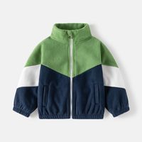Sports Color Block Polyester Boys Outerwear main image 3