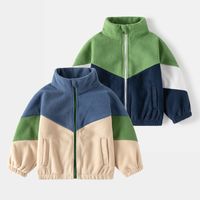 Sports Color Block Polyester Boys Outerwear main image 6