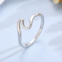 Simple Style Solid Color Titanium Steel Plating 18k Gold Plated Rings sku image 7