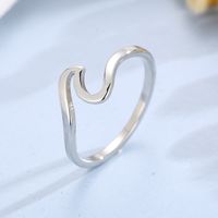 Simple Style Solid Color Titanium Steel Plating 18k Gold Plated Rings sku image 8