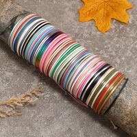 Bohemian Geometric Color Block Leather Rope Wax Line Handmade Women's Bracelets main image 2