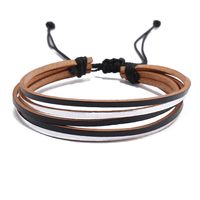 Bohemian Geometric Color Block Leather Rope Wax Line Handmade Women's Bracelets sku image 11