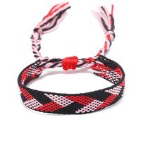 Bohemian Rhombus Nylon Cotton Handmade Tassel Women's Bracelets sku image 8