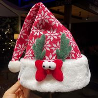 Navidad Estilo De Dibujos Animados Lindo Papá Noel Tela Reunión Familiar Fiesta Festival Gorro Navideño sku image 13