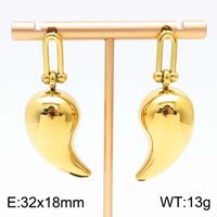 1 Pair Modern Style Water Droplets Plating Stainless Steel 18K Gold Plated Ear Studs sku image 85