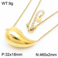 Stainless Steel 18K Gold Plated Simple Style Commute Plating Chain Water Droplets Solid Color Necklace sku image 8