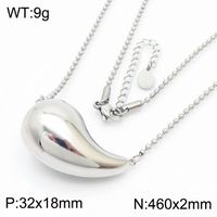 Stainless Steel 18K Gold Plated Simple Style Commute Plating Chain Water Droplets Solid Color Necklace sku image 5