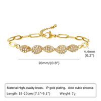 Brass Simple Style Metal Grain Zircon Bracelets sku image 1