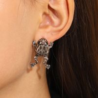 1 Pair Hip-hop Funny Frog Alloy Ear Studs main image 4