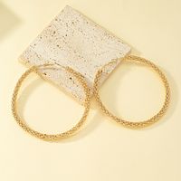 1 Pair Elegant Lady Round Plating Alloy Ferroalloy 14k Gold Plated Hoop Earrings main image 6