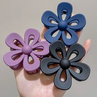 Simple Style Solid Color Flower Plastic Flowers Hair Claws sku image 1