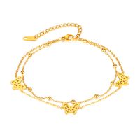 Elegant Simple Style Butterfly Stainless Steel No Inlay Women's Anklet sku image 1