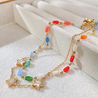 Simple Style Star Stainless Steel Acrylic Shell Women's Anklet main image 4