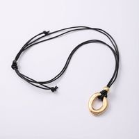 Classic Style Simple Metal Plating Gold Plated Silver Plated Women's Pendant Necklace sku image 1