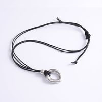 Classic Style Simple Metal Plating Gold Plated Silver Plated Women's Pendant Necklace sku image 2