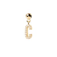 Simple Style Classic Style Letter Sterling Silver Plating Inlay Zircon Gold Plated Silver Plated Charms sku image 3