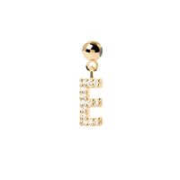 Simple Style Classic Style Letter Sterling Silver Plating Inlay Zircon Gold Plated Silver Plated Charms sku image 5