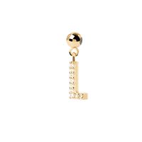 Simple Style Classic Style Letter Sterling Silver Plating Inlay Zircon Gold Plated Silver Plated Charms sku image 12